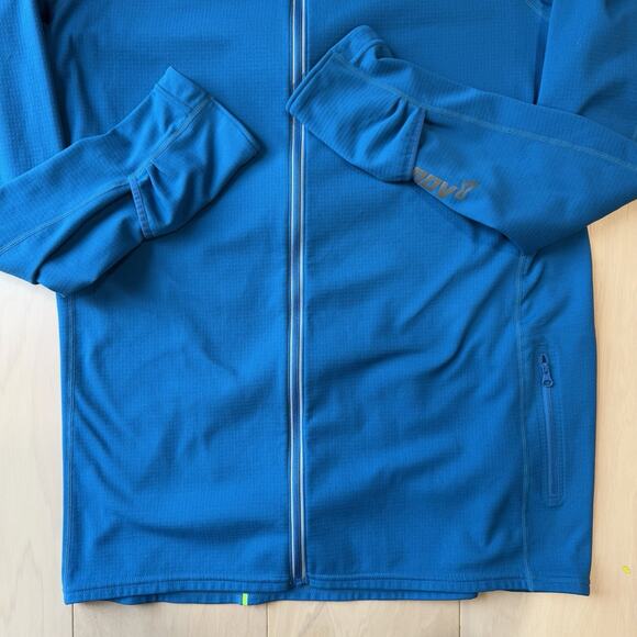 Inov8 VentureLite Mid Hoodie L Blue Full Zip Lightweight Hooded Outerwear - Picture 5 of 10